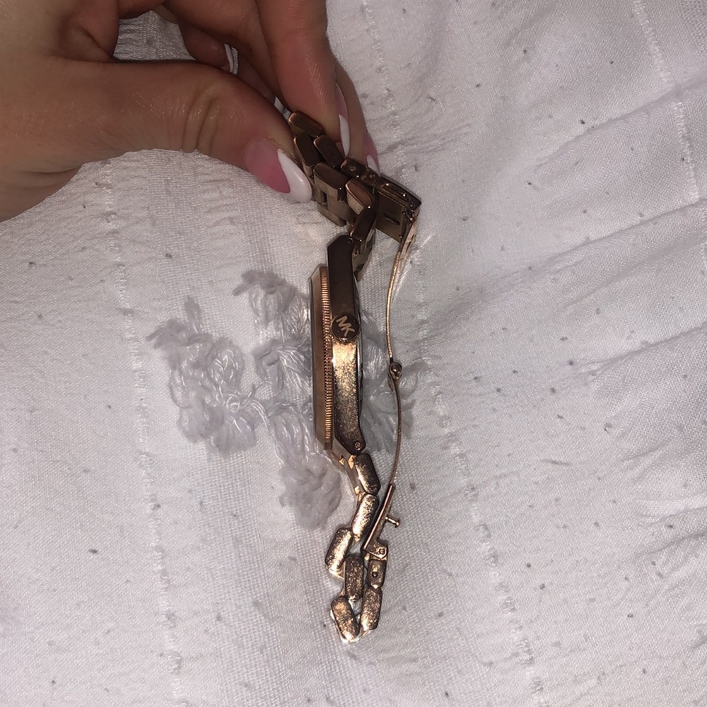 ROSE GOLD BLACK MICHAEL KORS WATCH USED AUTHENTIC YOUR OBO - Picture 10 of 14